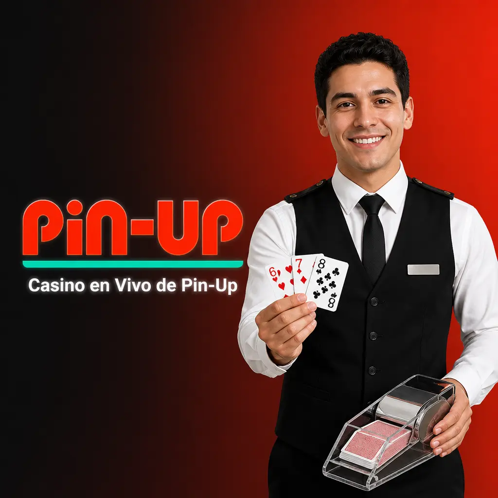 Mesa de casino en vivo de Pin-Up con crupier profesional