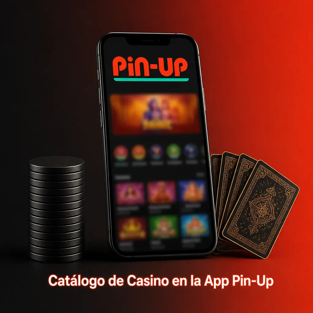Catálogo de juegos de casino en la app Pin-Up